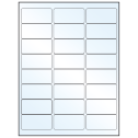 2.625" x 1.25" Crystal Clear Rectangular Sheet Labels