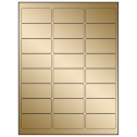 2.625" x 1.25" Gold Foil Rectangular Sheet Labels