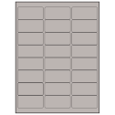 2.625" x 1.25" Gray Rectangular Sheet Labels