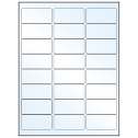 2.625" x 1.25" White Mid Gloss Rectangular Sheet Labels