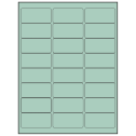 2.625" x 1.25" Pastel Green Rectangular Sheet Labels