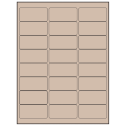 2.625" x 1.25" Pastel Tan Rectangular Sheet Labels