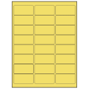 2.625" x 1.25" Pastel Yellow Rectangular Sheet Labels