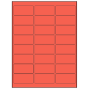 2.625" x 1.25" Red Rectangular Sheet Labels