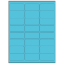2.625" x 1.25" Turquoise Rectangular Sheet Labels