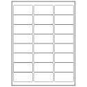 2.625" x 1.25" White Polyester Rectangular Sheet Labels