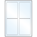 3.5" x 5" Crystal Clear Rectangular Sheet Labels (4-UP)