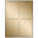 3.5" x 5" Gold Foil Rectangular Sheet Labels (4-UP)