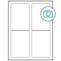 3.5" x 5" Photo Gloss Rectangular Sheet Labels (4-UP)