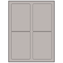 3.5" x 5" Gray Rectangular Sheet Labels (4-UP)