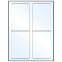 3.5" x 5" White Mid Gloss Rectangular Sheet Labels (4-UP)