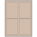3.5" x 5" Pastel Tan Rectangular Sheet Labels (4-UP)