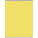 3.5" x 5" Pastel Yellow Rectangular Sheet Labels (4-UP)