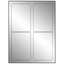 3.5" x 5" Silver Foil Rectangular Sheet Labels (4-UP)