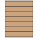 8.5" x 0.75" Brown Kraft Rectangular Sheet Labels