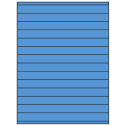 8.5" x 0.75" Fluorescent Blue Rectangular Sheet Labels