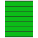8.5" x 0.75" Fluorescent Green Rectangular Sheet Labels