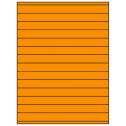 8.5" x 0.75" Fluorescent Orange Rectangular Sheet Labels