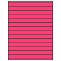 8.5" x 0.75" Fluorescent Pink Rectangular Sheet Labels