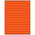 8.5" x 0.75" Fluorescent Red Rectangular Sheet Labels