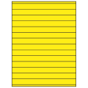 8.5" x 0.75" Fluorescent Yellow Rectangular Sheet Labels