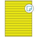 8.5" x 0.75" Fluorescent Yellow Rectangular Sheet Labels - Removable Adhesive