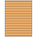 8.5" x 0.75" Pastel Orange Rectangular Sheet Labels