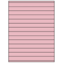 8.5" x 0.75" Pastel Pink Rectangular Sheet Labels