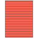 8.5" x 0.75" Red Rectangular Sheet Labels