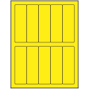 1.5" x 4.75" Fluorescent Yellow Rectangular Sheet Labels
