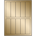 1.5" x 4.75" Gold Foil Rectangular Sheet Labels