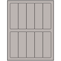 1.5" x 4.75" Gray Rectangular Sheet Labels