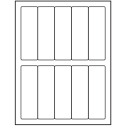 1.5" x 4.75" White Matte Litho Rectangular Sheet Labels
