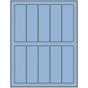 1.5" x 4.75" Pastel Blue Rectangular Sheet Labels