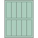 1.5" x 4.75" Pastel Green Rectangular Sheet Labels