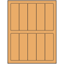 1.5" x 4.75" Pastel Orange Rectangular Sheet Labels
