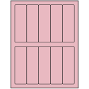 1.5" x 4.75" Pastel Pink Rectangular Sheet Labels