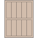 1.5" x 4.75" Pastel Tan Rectangular Sheet Labels