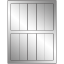 1.5" x 4.75" Silver Foil Rectangular Sheet Labels