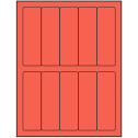 1.5" x 4.75" Red Rectangular Sheet Labels