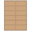 4" x 1.75" Brown Kraft Rectangular Sheet Labels