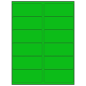 4" x 1.75" Fluorescent Green Rectangular Sheet Labels