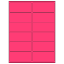 4" x 1.75" Fluorescent Pink Rectangular Sheet Labels