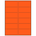 4" x 1.75" Fluorescent Red Rectangular Sheet Labels