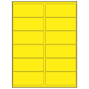4" x 1.75" Fluorescent Yellow Rectangular Sheet Labels