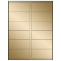4" x 1.75" Gold Foil Rectangular Sheet Labels