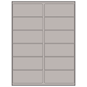 4" x 1.75" Gray Rectangular Sheet Labels