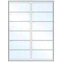 4" x 1.75" White Mid Gloss Rectangular Sheet Labels