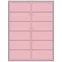 4" x 1.75" Pastel Pink Rectangular Sheet Labels