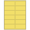 4" x 1.75" Pastel Yellow Rectangular Sheet Labels